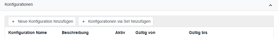 Abbildung 14: Konfiguration via Set hinzufügen