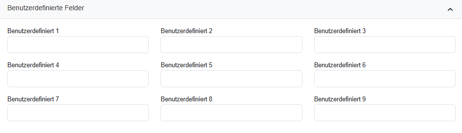 Abbildung 14: Benutzerdefinierte Felder eingeben