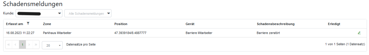 Abbildung 28: Startseite Schadensmeldung