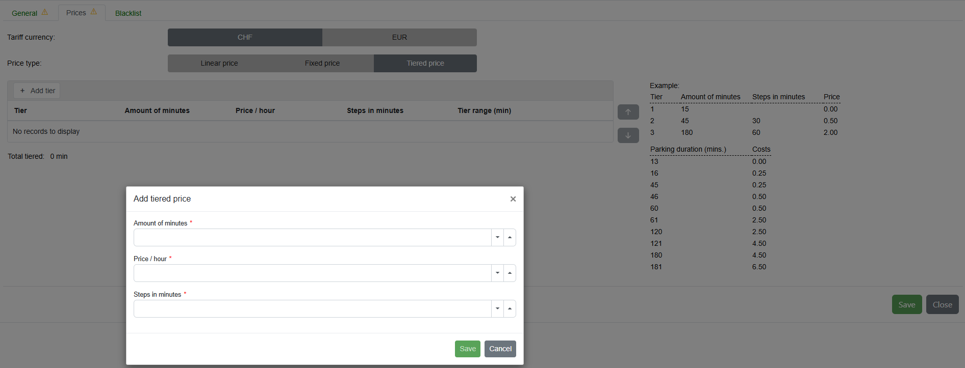 Abbildung 18: Tiered price example Abbildung 18: Tiered price example