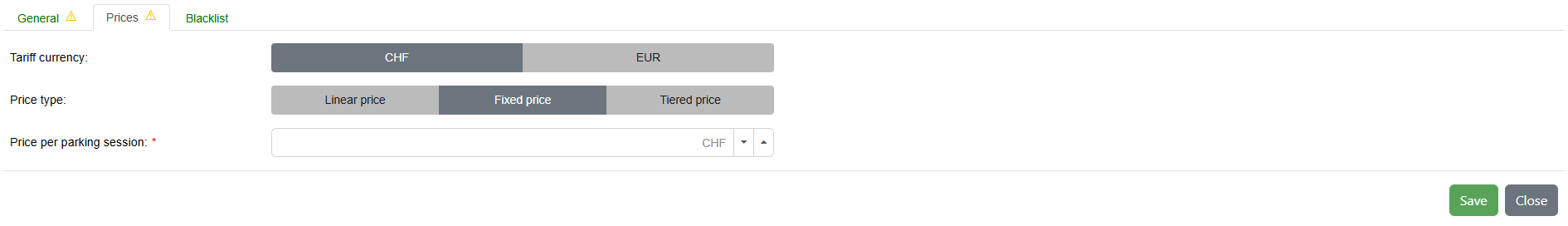 Abbildung 18: Fixed price in zonebased administration Abbildung 18: Fixed price in zonebased administration